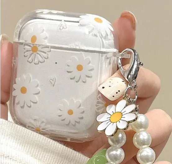 White Flower Case for AirPods