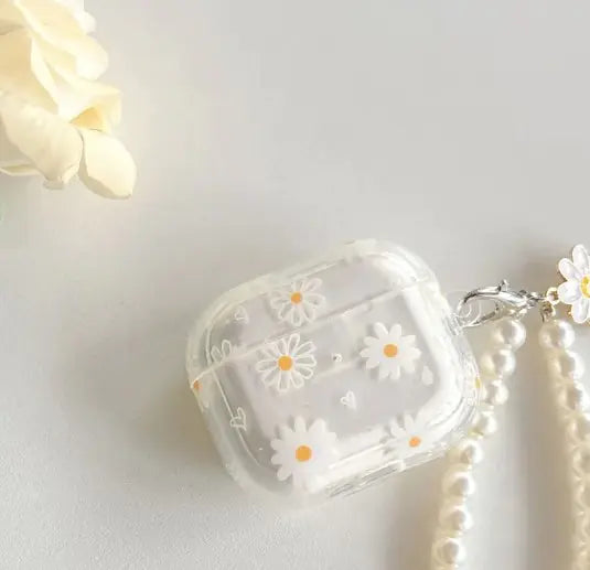 White Flower Case for AirPods