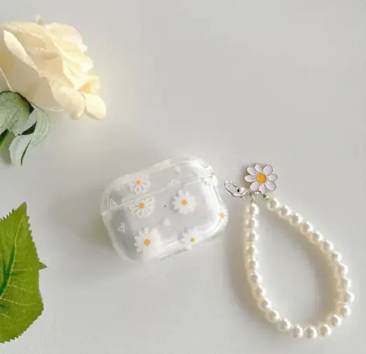 White Flower Case for AirPods