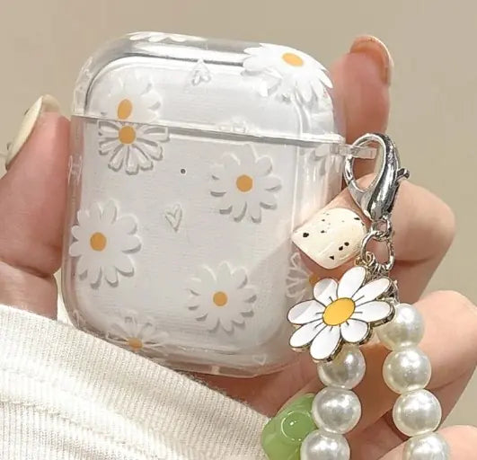 White Flower Case for AirPods